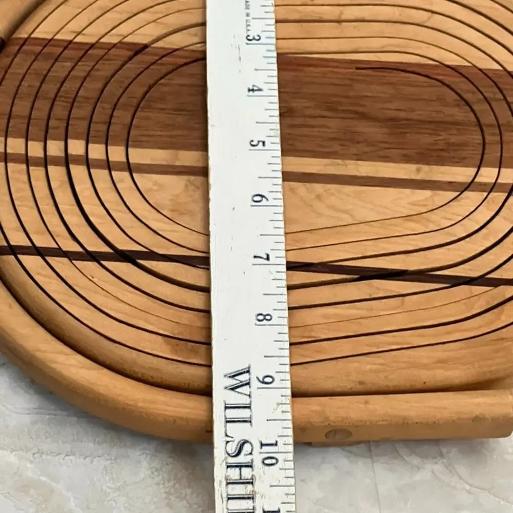 Collapsible Foldable Spiral Trivet Wooden Fruit Berry Basket Woodwork - Picture 13 of 13